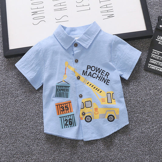 Ensemble pour enfant avec imprimé ancre, T-shirt à manches courtes coréen, Vêtement pour enfant