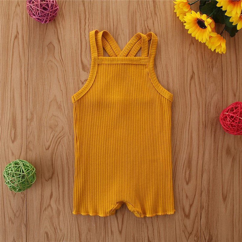 Sleeveless Casual Cotton Romper