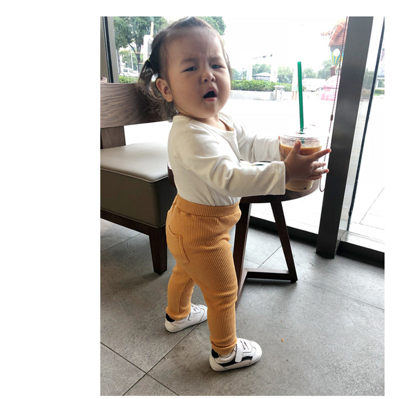 Legging Côtelé Filles d'Automne Enfants Bébé Pantalon Côtelé Pantalon d'Enfants