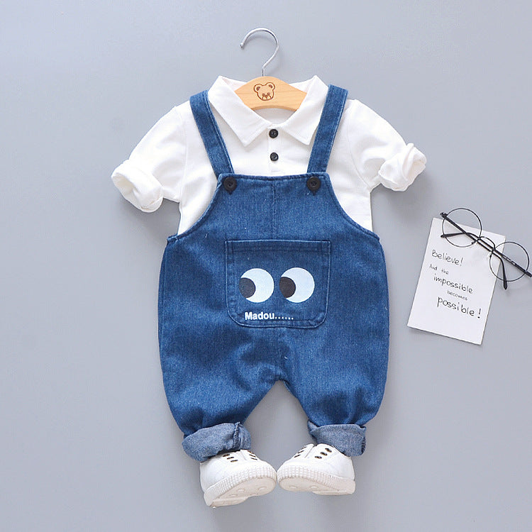 Combinaison Rayée Grands Yeux Chemise T-shirt Enfant