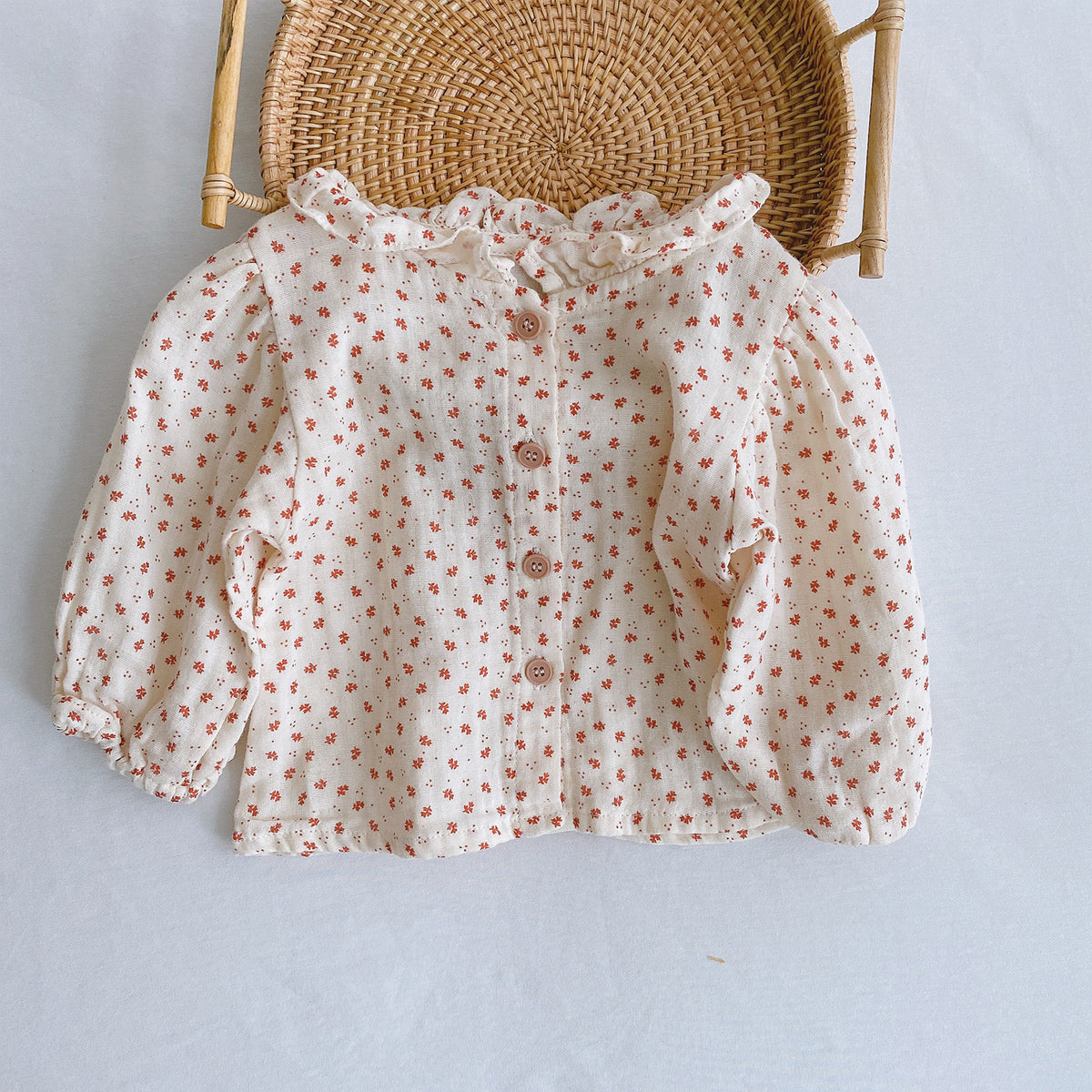 Barboteuse Bébé Anciens Vêtements Bébé Fille Style Étranger Plissé Feuille de Lotus Bretelles Grenouillère
