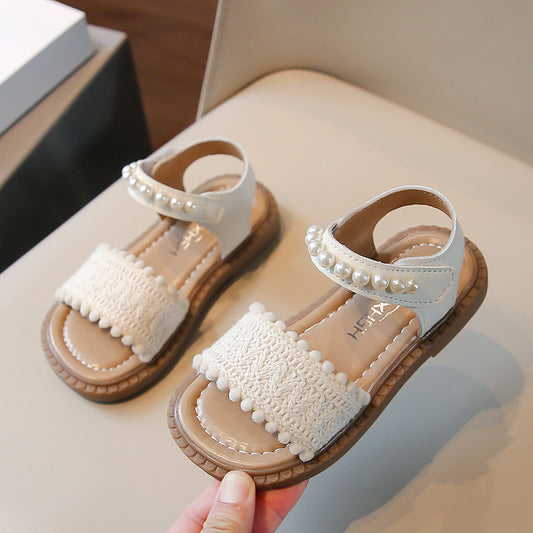 Sandales de sport de plage à la mode pour enfants avec perles