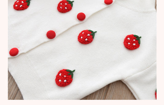Robe-pull deux pièces en laine de vison pour bébé fille