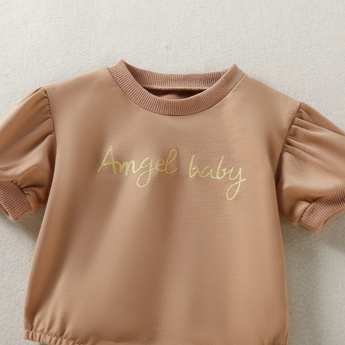 Baby Embroidered Half Sleeve Triangle Rompers