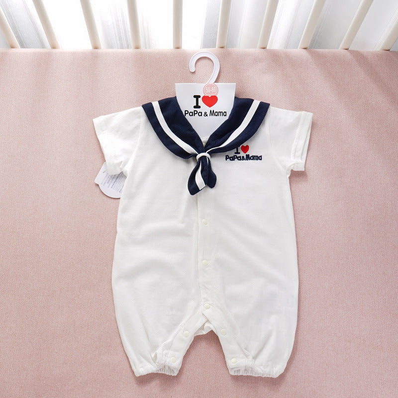 Vêtements de bébé style marin Vêtements pour nouveau-nés Barboteuses pour bébé