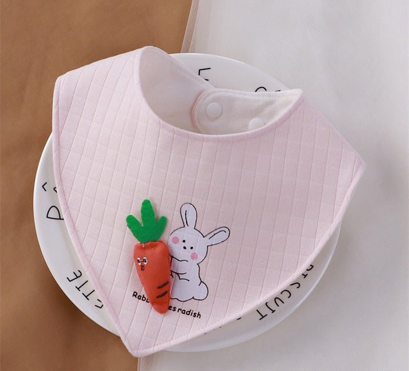 Newborn Baby Cotton Soft Bib Cartoon Pattern