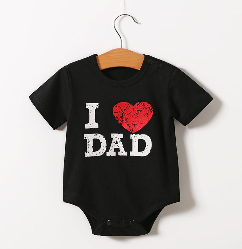 JE VOUS AIME PAPA MAMAN barboteuse triangle