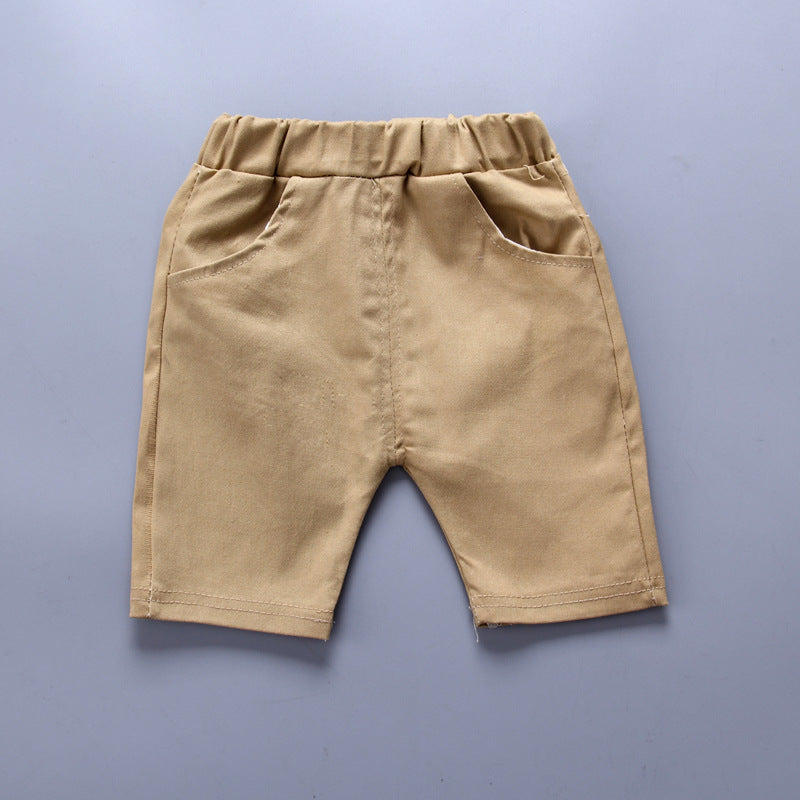 Anchor printed boy suit Korean short sleeve spring summer children's wear