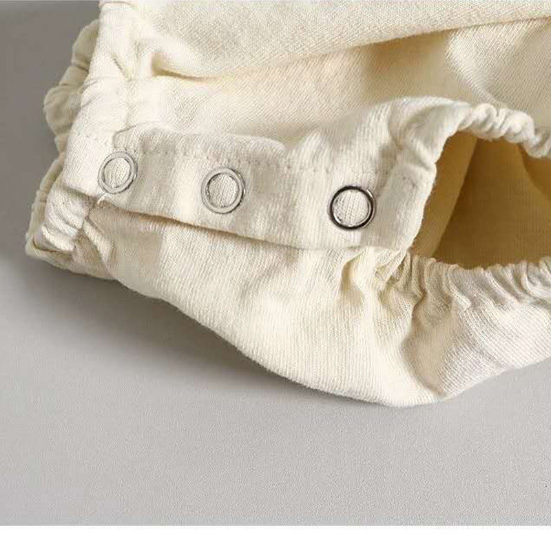 Barboteuse Bébé à Manches Courtes Imprimé Lettre Triangle