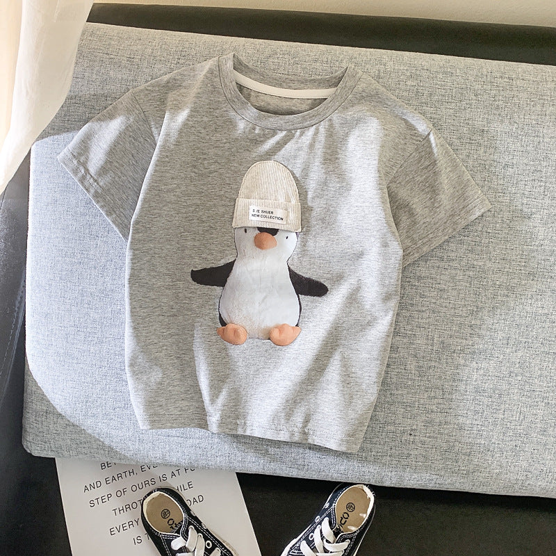 Summer Children"s Cartoon Short Sleeve For Boys And Girls