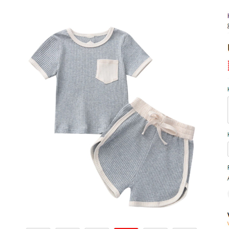 Vêtement pour enfants T-shirt à poche côtelé pour bébés et enfants