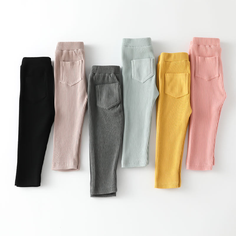 Legging Côtelé Filles d'Automne Enfants Bébé Pantalon Côtelé Pantalon d'Enfants