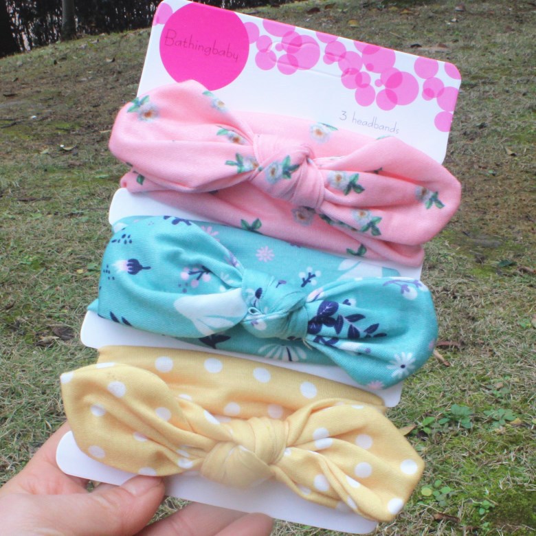 3 Pièces Bandeau Coloré pour Tout-Petits Ruban Élastique Cheveux Coton Fille Nœud Fleur