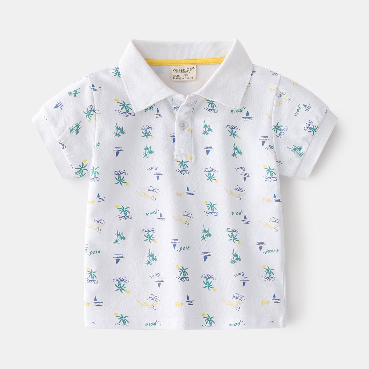 Polo à manches courtes en coton pour garçons d'été