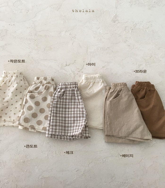 Shorts Bébé Été Coton-Lin