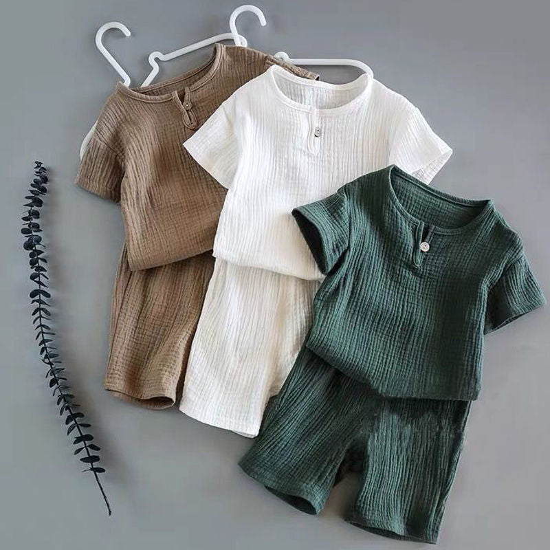 Unisex Baby Short-sleeved Summer Suit
