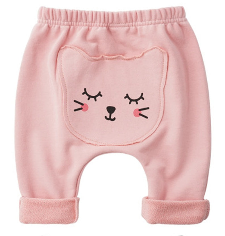 Pantalon de bébé à écusson de dessin animé