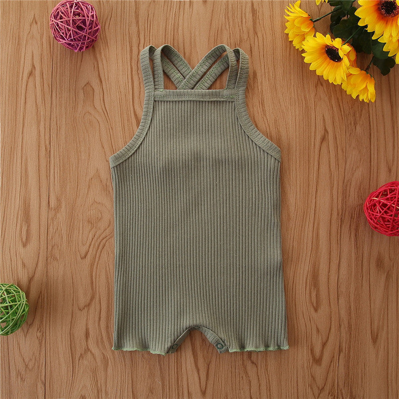Sleeveless Casual Cotton Romper