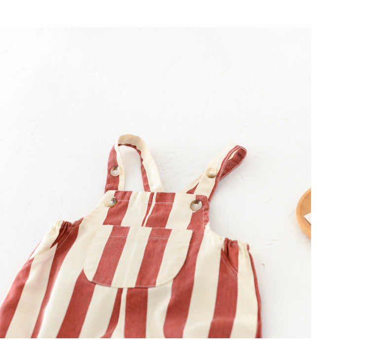 Baby Striped Letter Bibs With Adjustable Shoulder Straps