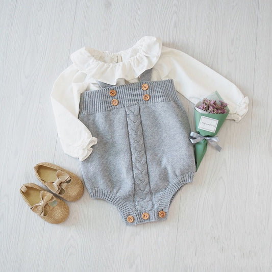 Grenouillères en tricot pour bébé