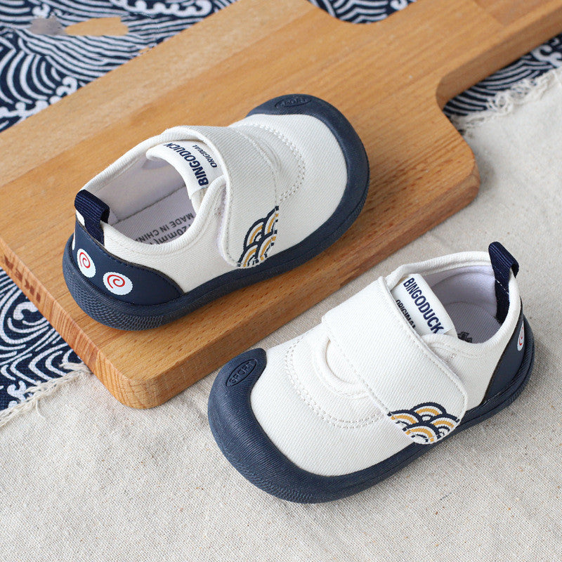 Chaussures bébé/enfant en bas âge, en tissu coton à semelle souple, pour fille
