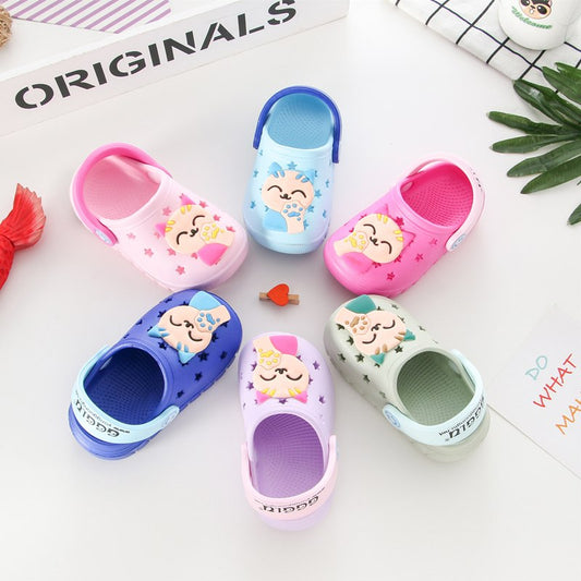 Girls soft bottom lucky cat bathroom slip sandals and slippers