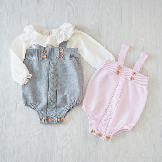 Grenouillères en tricot pour bébé