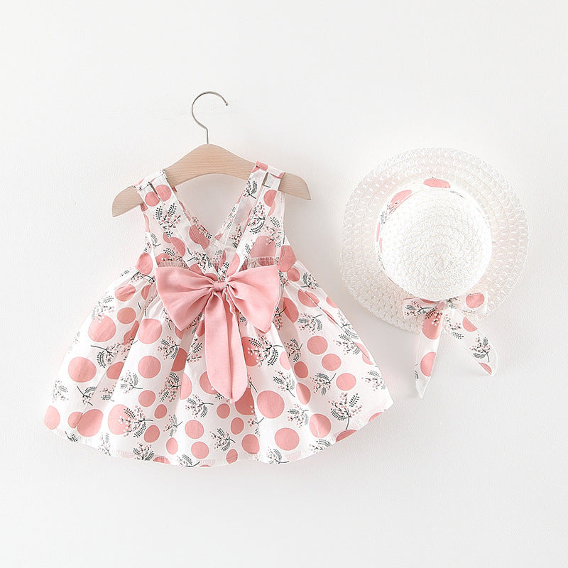 Girls' Summer Baby Girl's Short Sleeve Suit Skirt