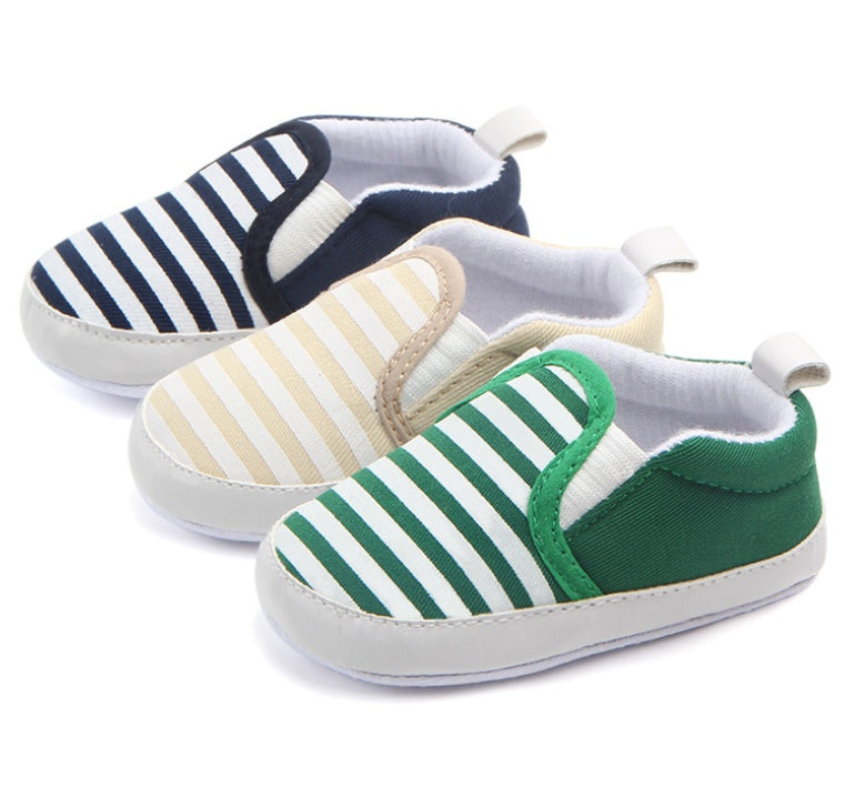 Chaussures classiques à rayures pour nouveau-né, bébé fille, bébé garçon, enfant, premiers pas, mocassins décontractés et doux.