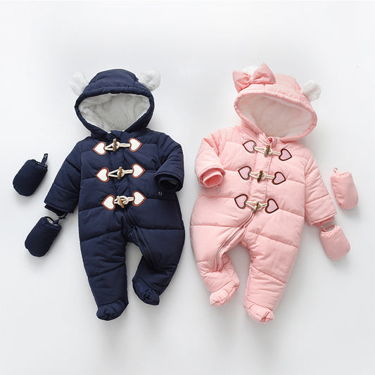 Combinaison de bébé Bodysuit Horn Buckle Hayi Vêtements de bébé rampants