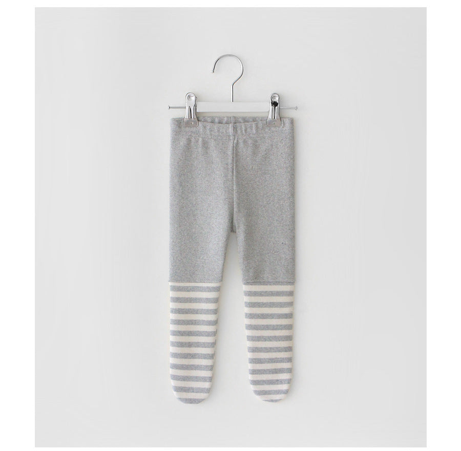 Collants rayés cousus