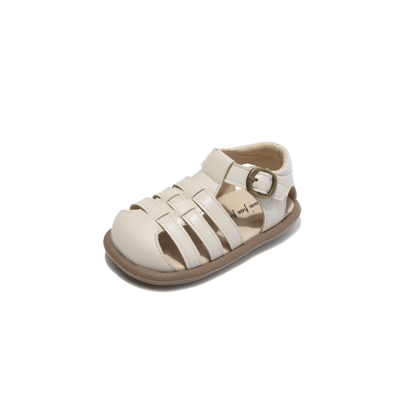 Chaussures à bout fermé pour filles Chaussures pour tout-petits Chaussures romaines creuses tressées