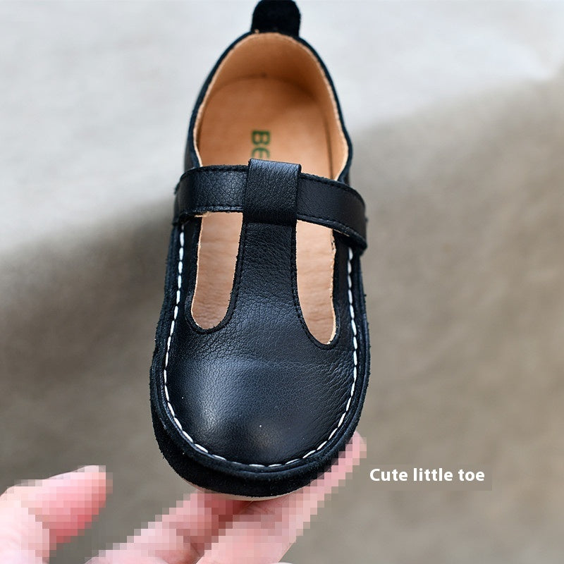 Children's Genuine Leather Soft Calf Leather Shoes Casual Baby Shoes