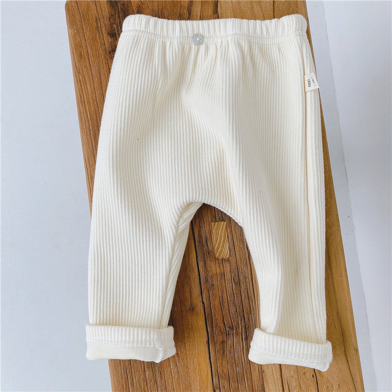 Legging Élastique Côtelé Bébé Automne Pantalon Décontracté