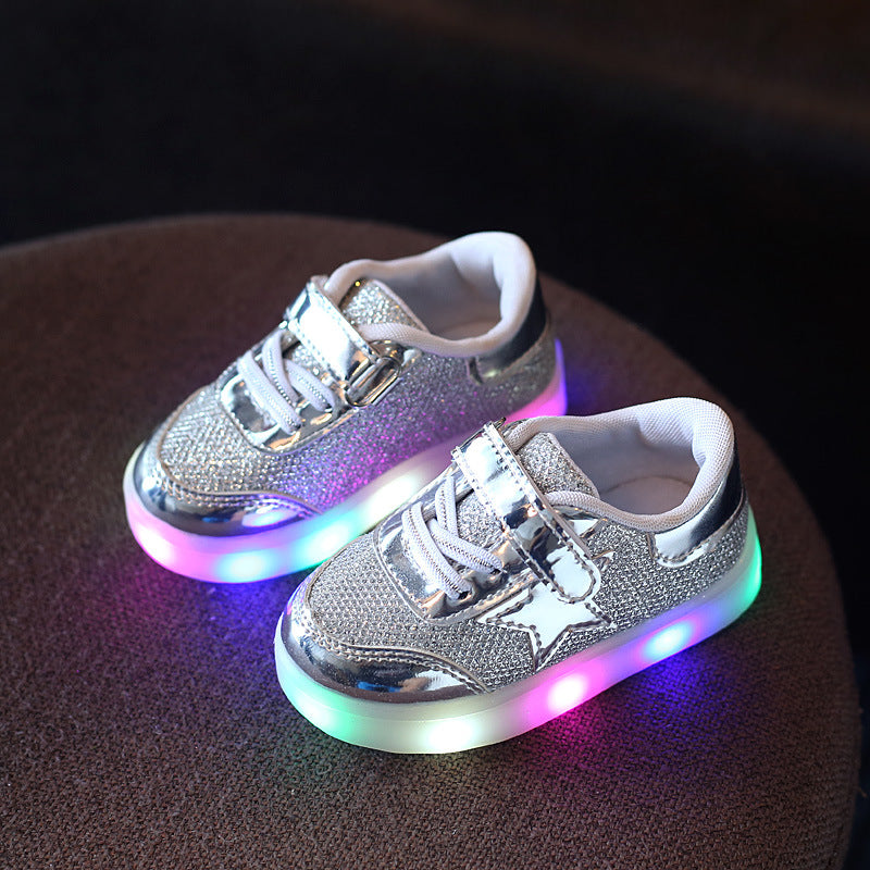 Bouton magique pour chaussures LED