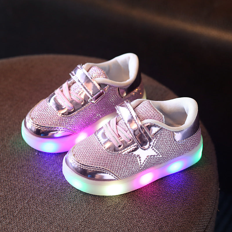 Bouton magique pour chaussures LED