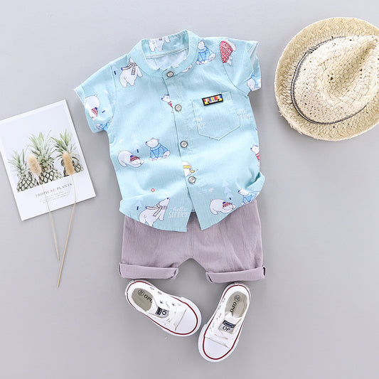 Été Nouveaux Vêtements pour Enfants Coréens Garçon Bébé Nourrisson Enfant