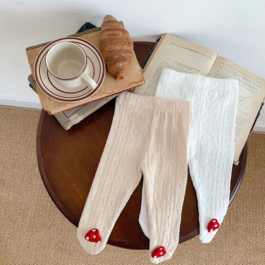 Autumn Baby Cute Small Mushroom Trousers
