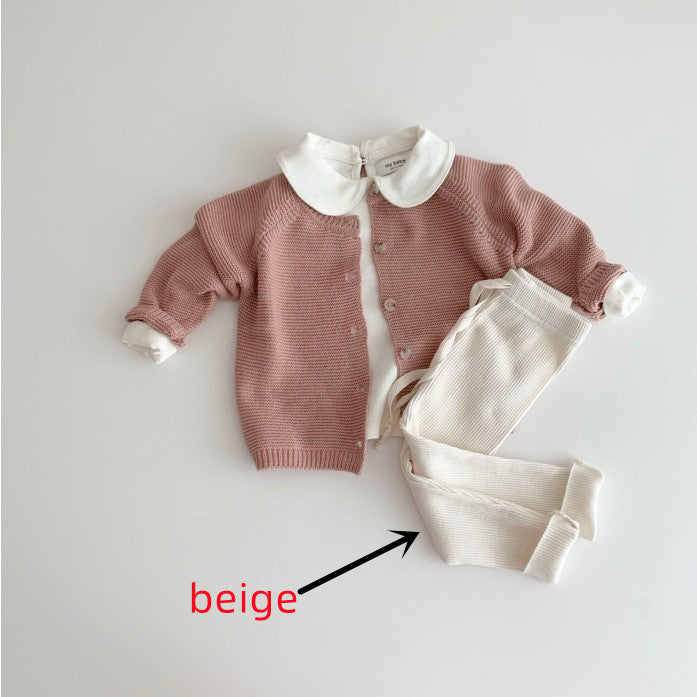 Legging Bébé Stretch Côtelé Couleur Bonbon