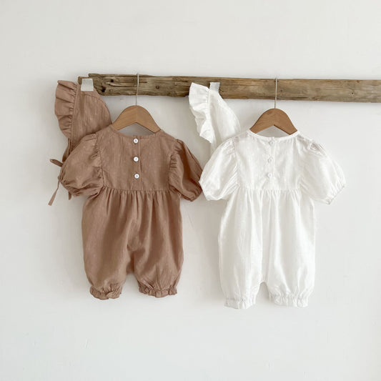Grenouillère simple d'été à manches courtes pour bébé et enfant