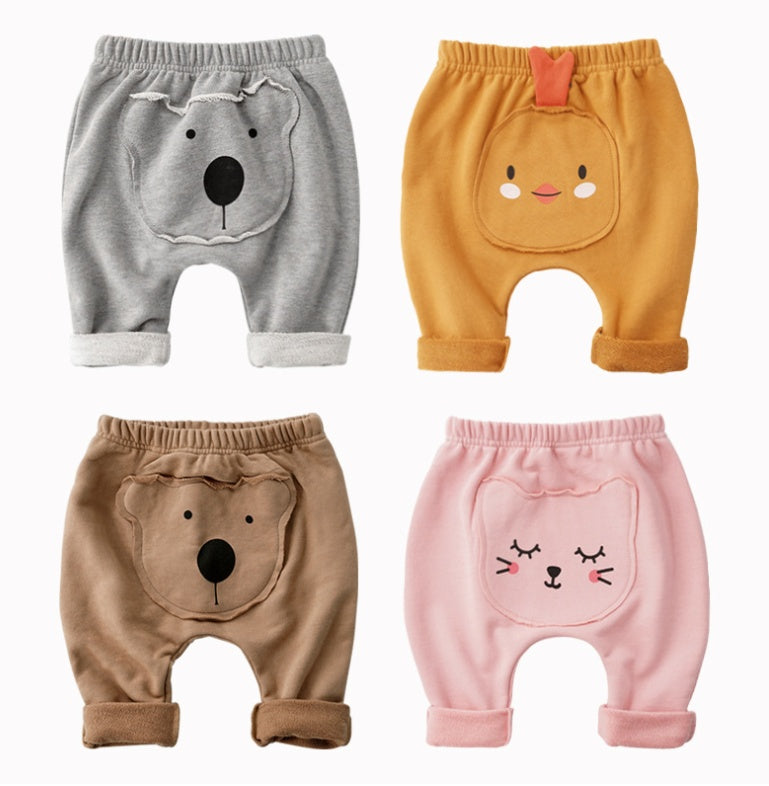 Pantalon de bébé à écusson de dessin animé