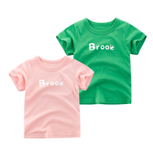 T-shirt d'été à manches courtes en coton pour bébés filles