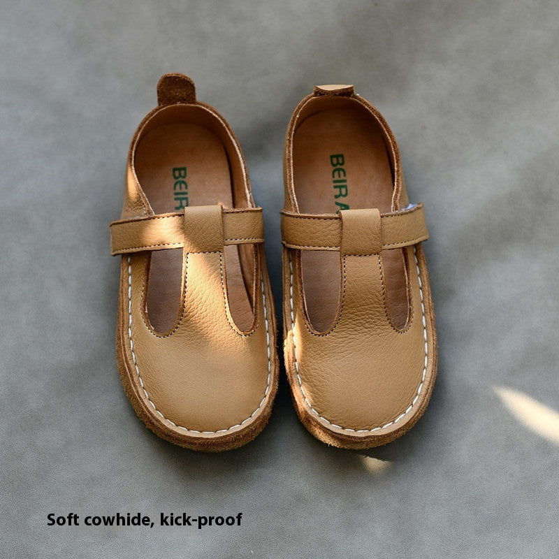 Children's Genuine Leather Soft Calf Leather Shoes Casual Baby Shoes