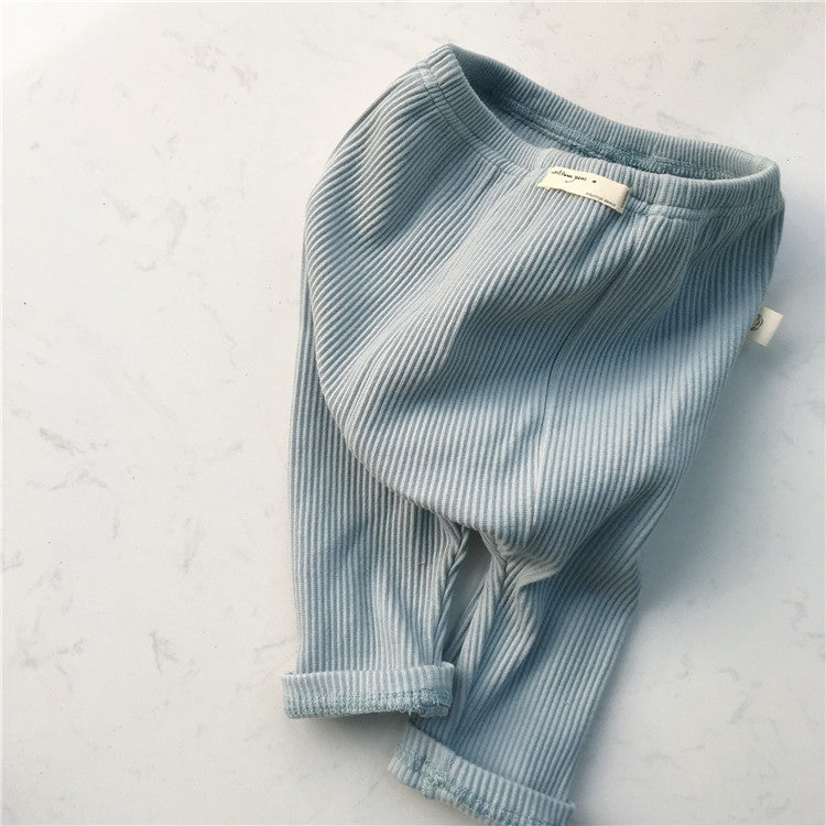 Legging Élastique Côtelé Bébé Automne Pantalon Décontracté
