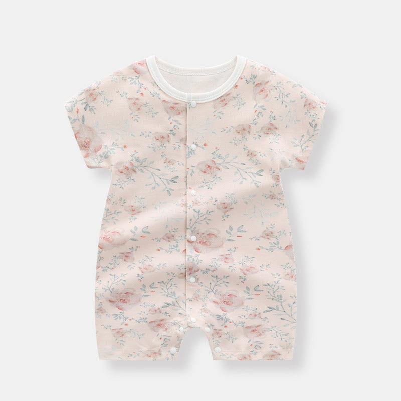 Barboteuses Bébé à Manches Courtes en Tissu Fin
