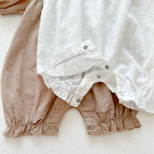 Grenouillère simple d'été à manches courtes pour bébé et enfant