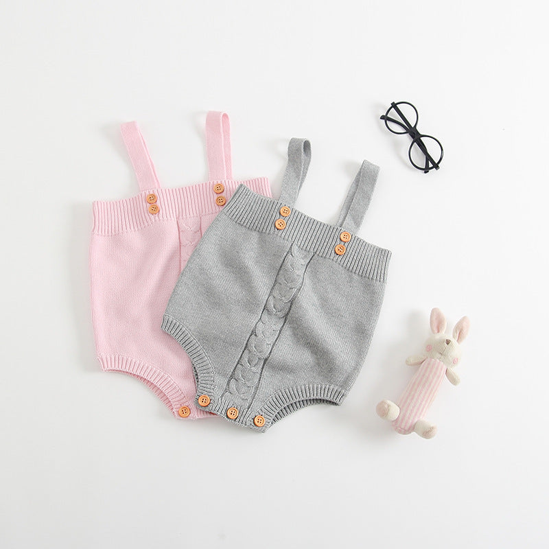 Grenouillères en tricot pour bébé