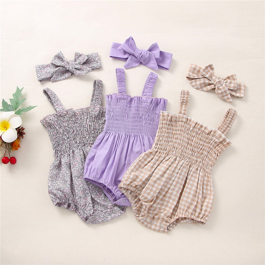 Bébés Filles 2 Pièces Tenues d'été, Volants sans Manches