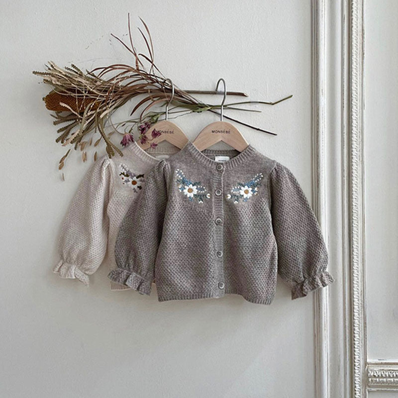 Manteau-pull floral à la mode pour bébés et enfants