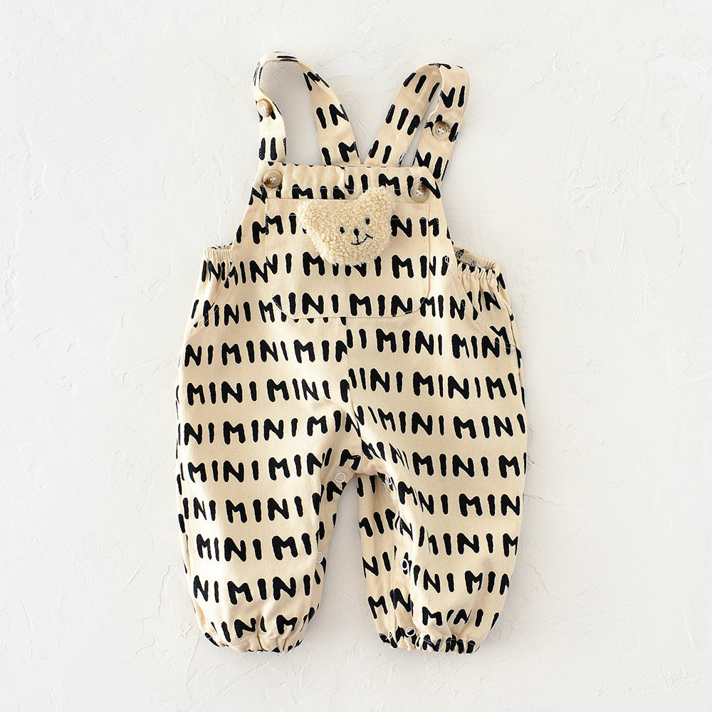 Baby Striped Letter Bibs With Adjustable Shoulder Straps